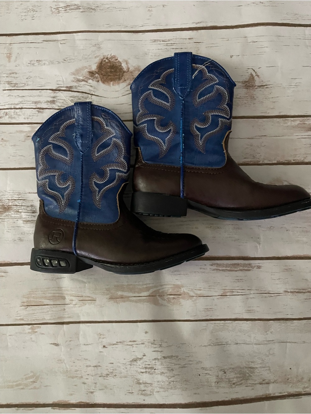 Roper Kids Blue Star-Pattern Western Boot